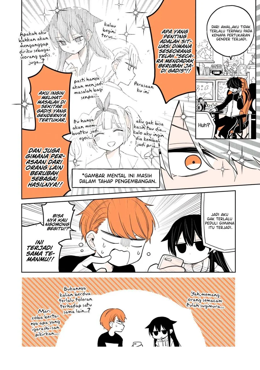 Mendoku Sagari Danshi Koukousei ga Asa Okitara Onnanoko ni Natteita Hanashi Chapter 15.1 Gambar 7