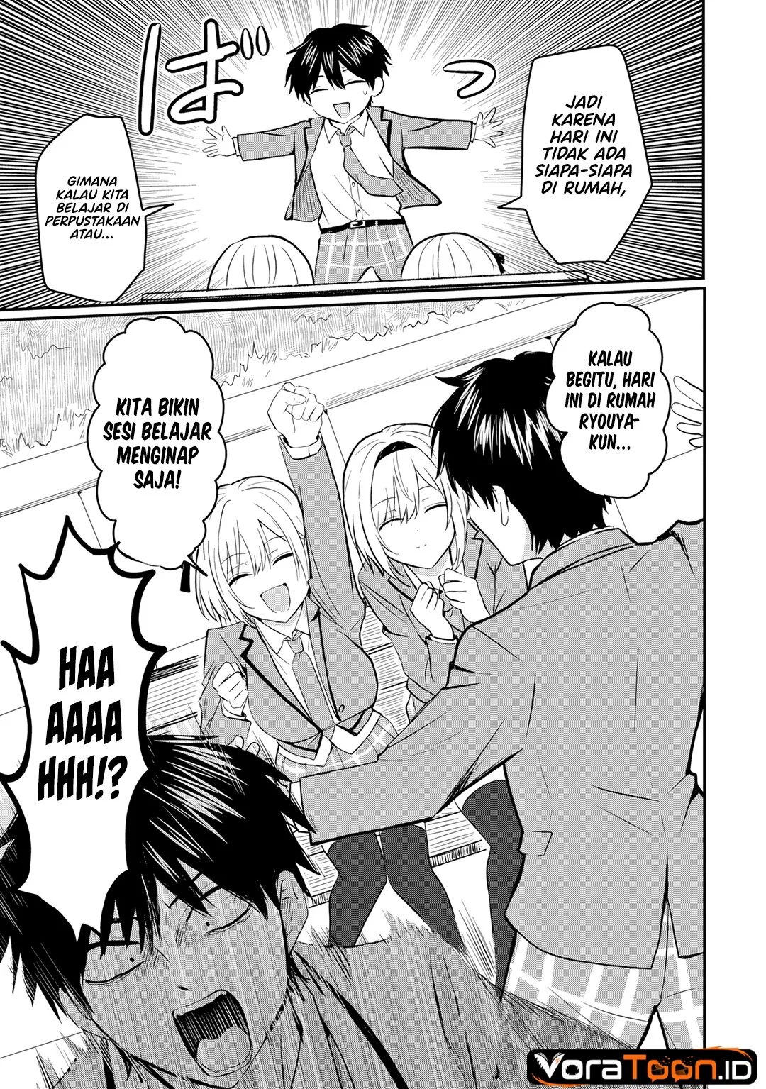 Nani no Torie mo Nai Heibon na Ore ga Bijin Futago Shimai wo Inochigake de Tasuketa Kekka, Jitsu wa Yandere datta Futari wo Gachi Bore Sasete Shimatta Chapter 4.2 Gambar 7