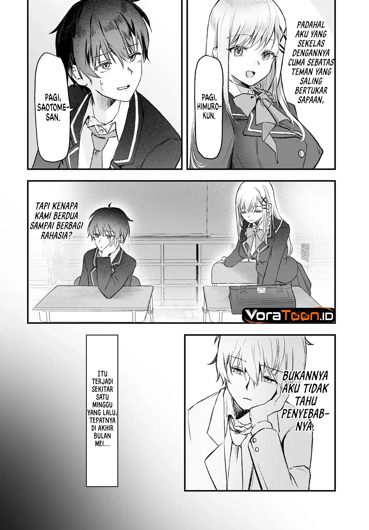 Tonari no Seki no Seijo-sama wa Ore ni Kossori Skirt no Naka wo Oshiete Kureru Chapter 1 Gambar 7