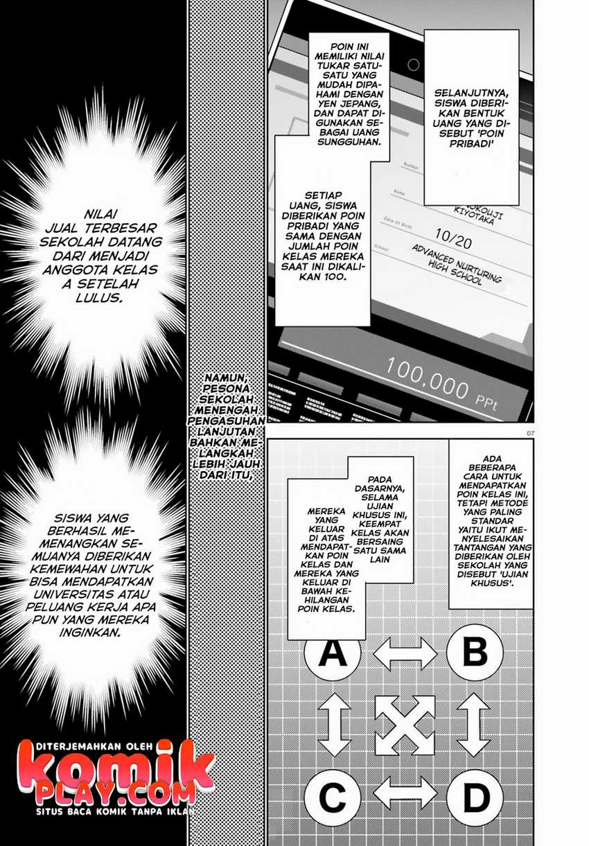 Youkoso Jitsuryoku Shijou Shugi no Kyoushitsu e: 2-nensei-hen Chapter 01.1 Gambar 8